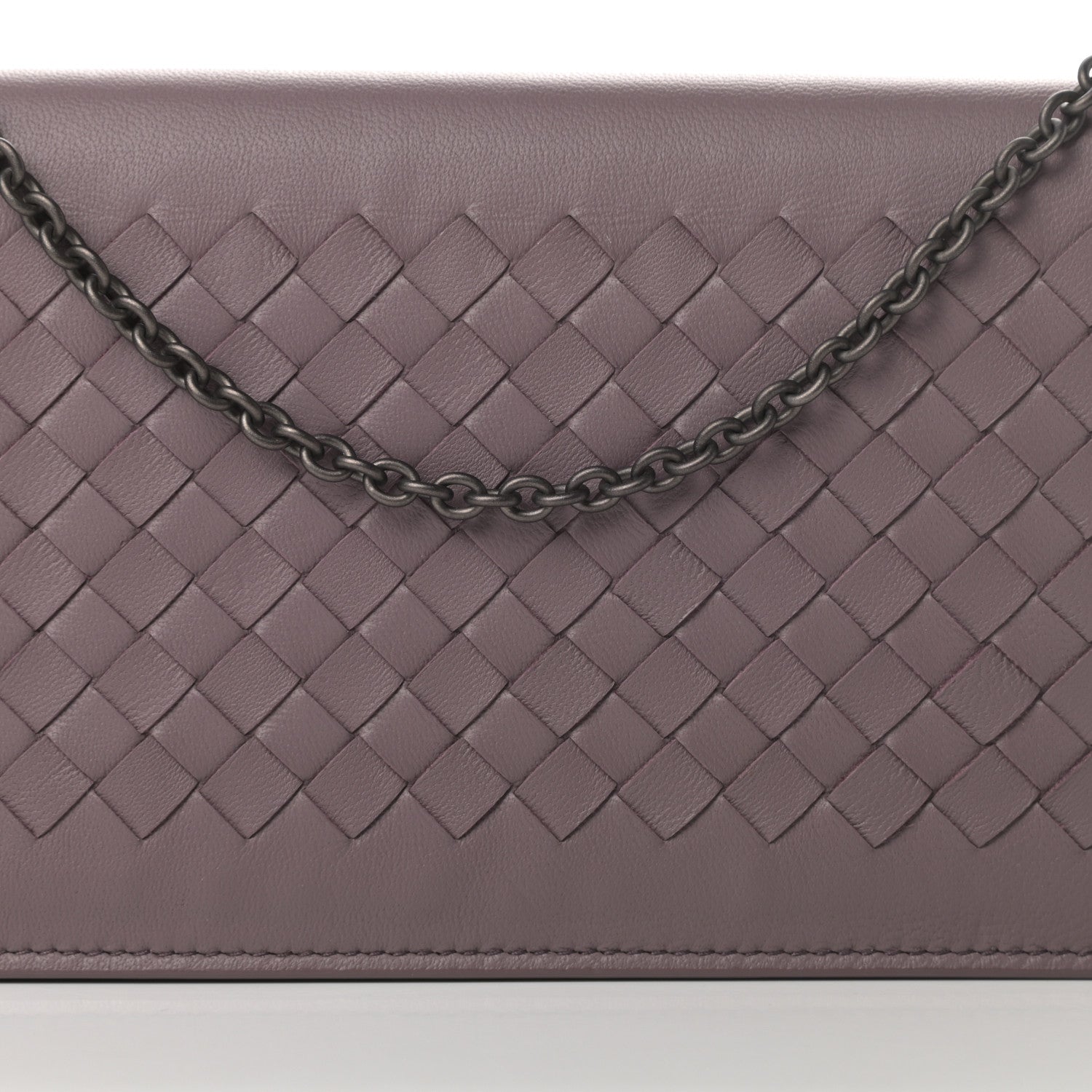Bottega Veneta Nappa Intrecciato Continental Wallet on Chain Violet 8 of 11