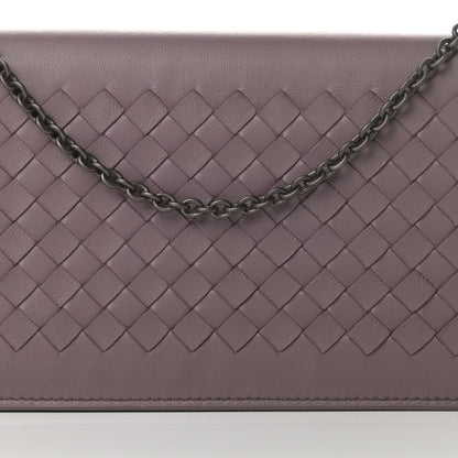 Bottega Veneta Nappa Intrecciato Continental Wallet on Chain Violet 8 of 11