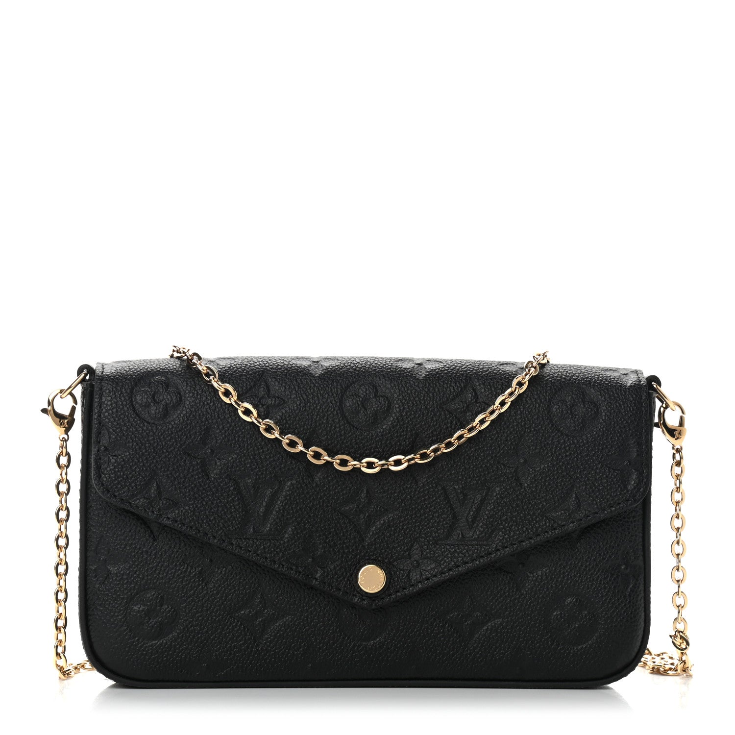 Louis Vuitton Empreinte Pochette Felicie Chain Wallet Black 3 of 9