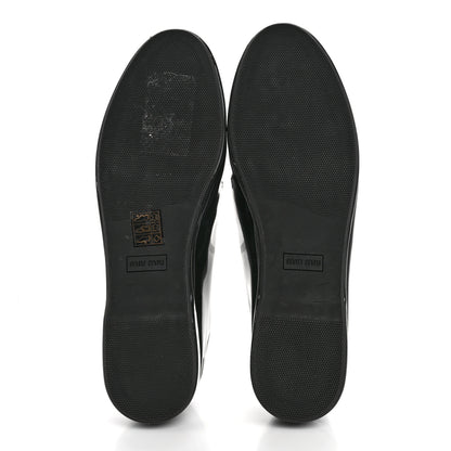 Miu Miu Vernice Soft Pearl Chain Convertible Loafers 39 Black 6 of 11