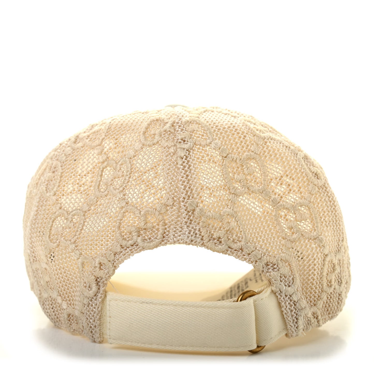 Mesh GG Monogram Shivali Baseball Hat M Cream Ivory