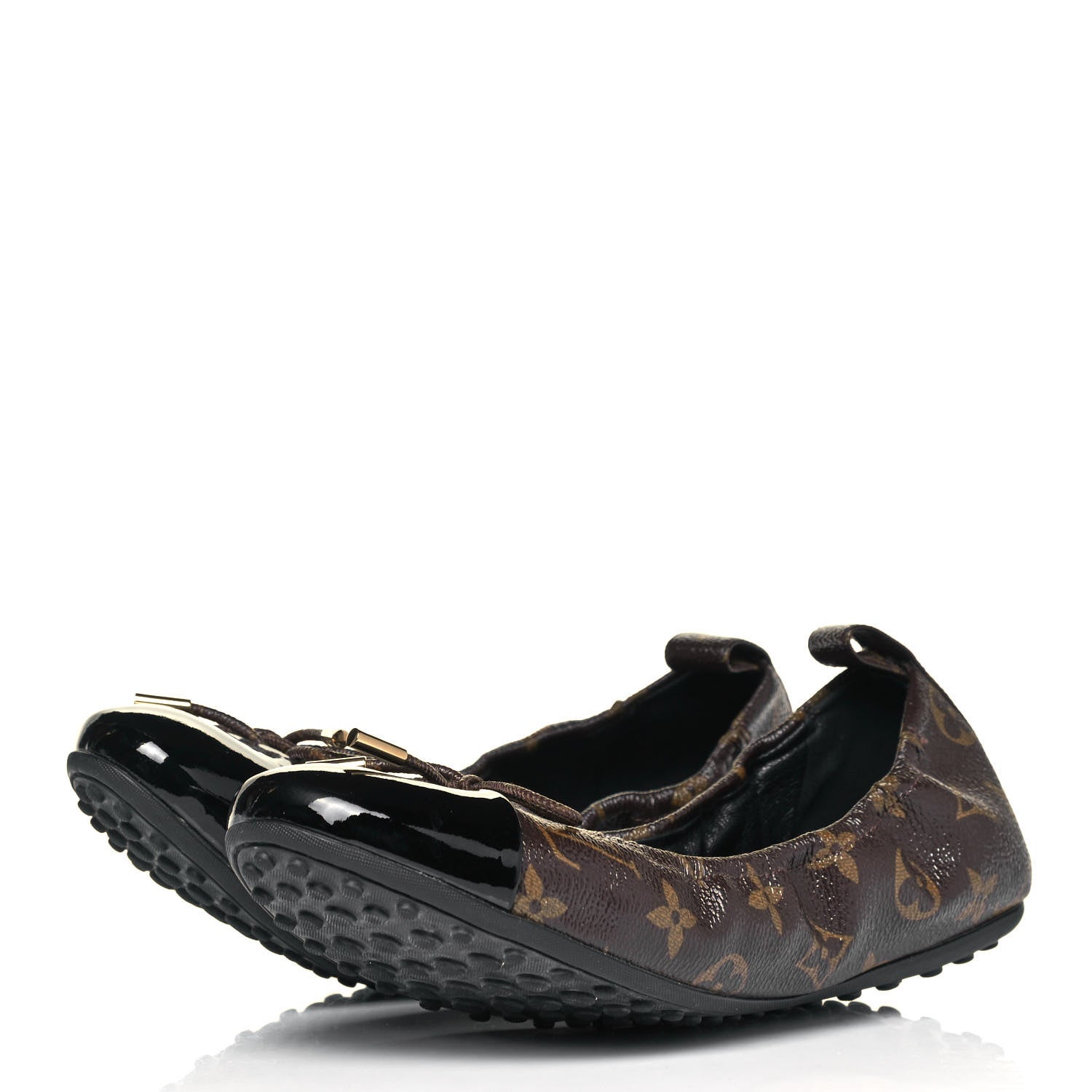 Louis Vuitton Monogram Flirty Ballerina Flats 40 Black 3 of 8