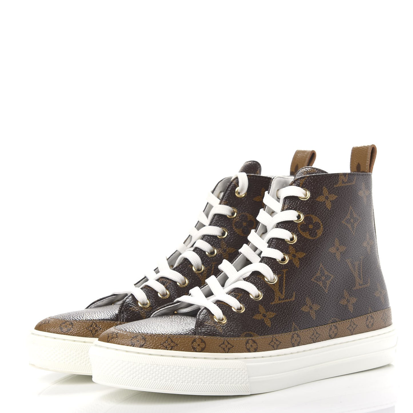 Patent Reverse Monogram Stellar Sneaker Boots 37