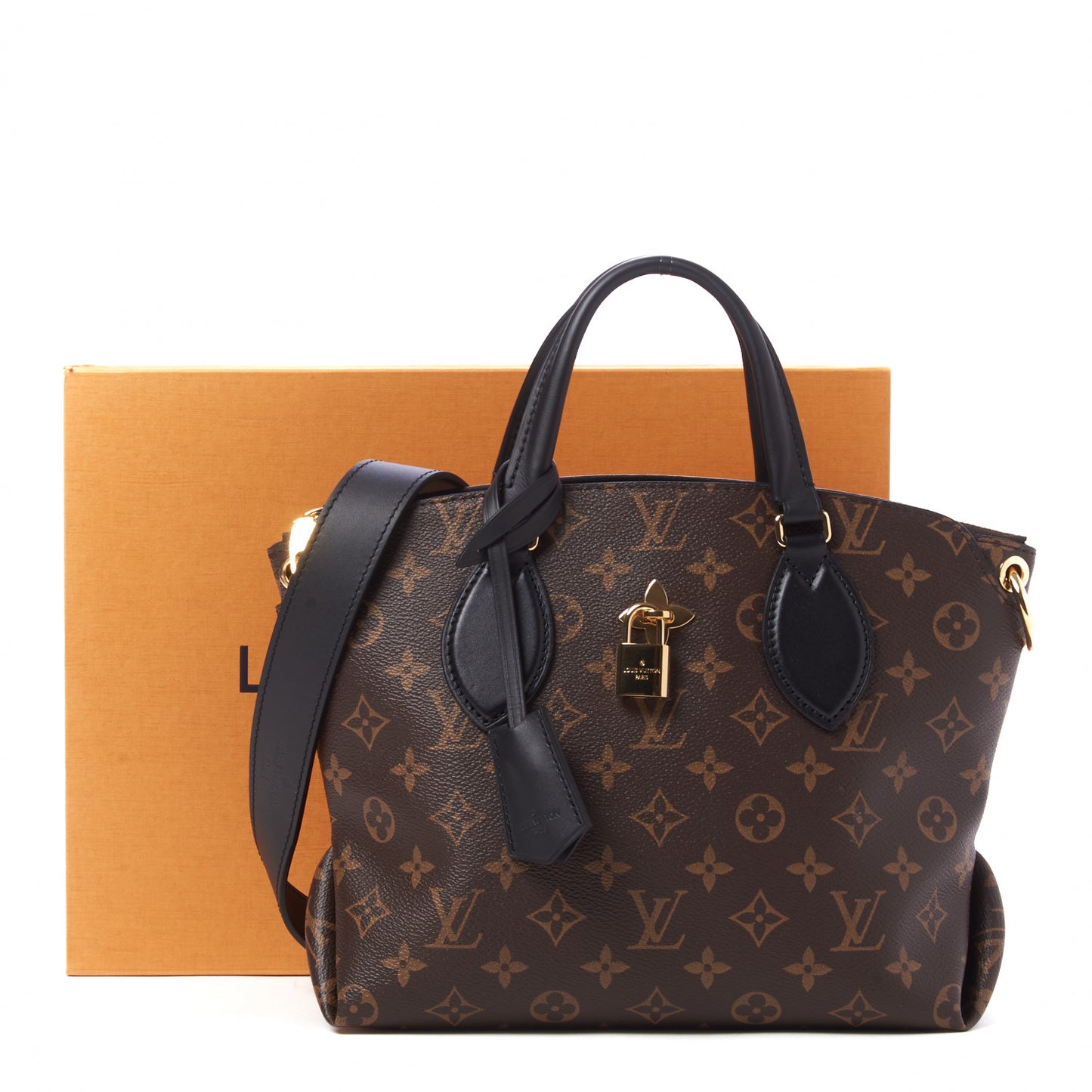Monogram Flower Zipped Tote PM Black