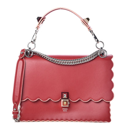 Fendi Vitello Liberty Scalloped Studded Kan I Shoulder Bag Fragola 1 of 11