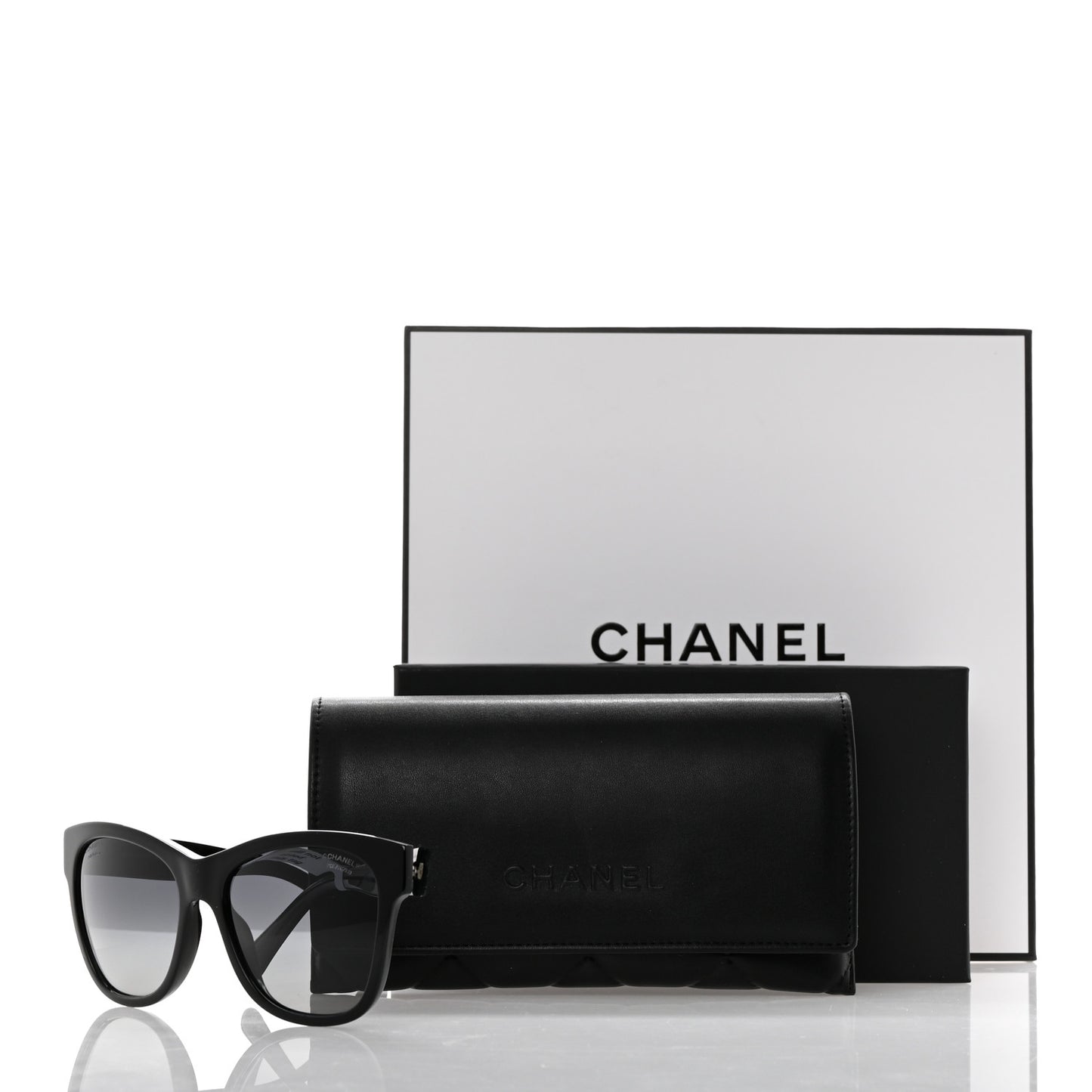 Acetate Polarized Square CC Sunglasses 5380 Black