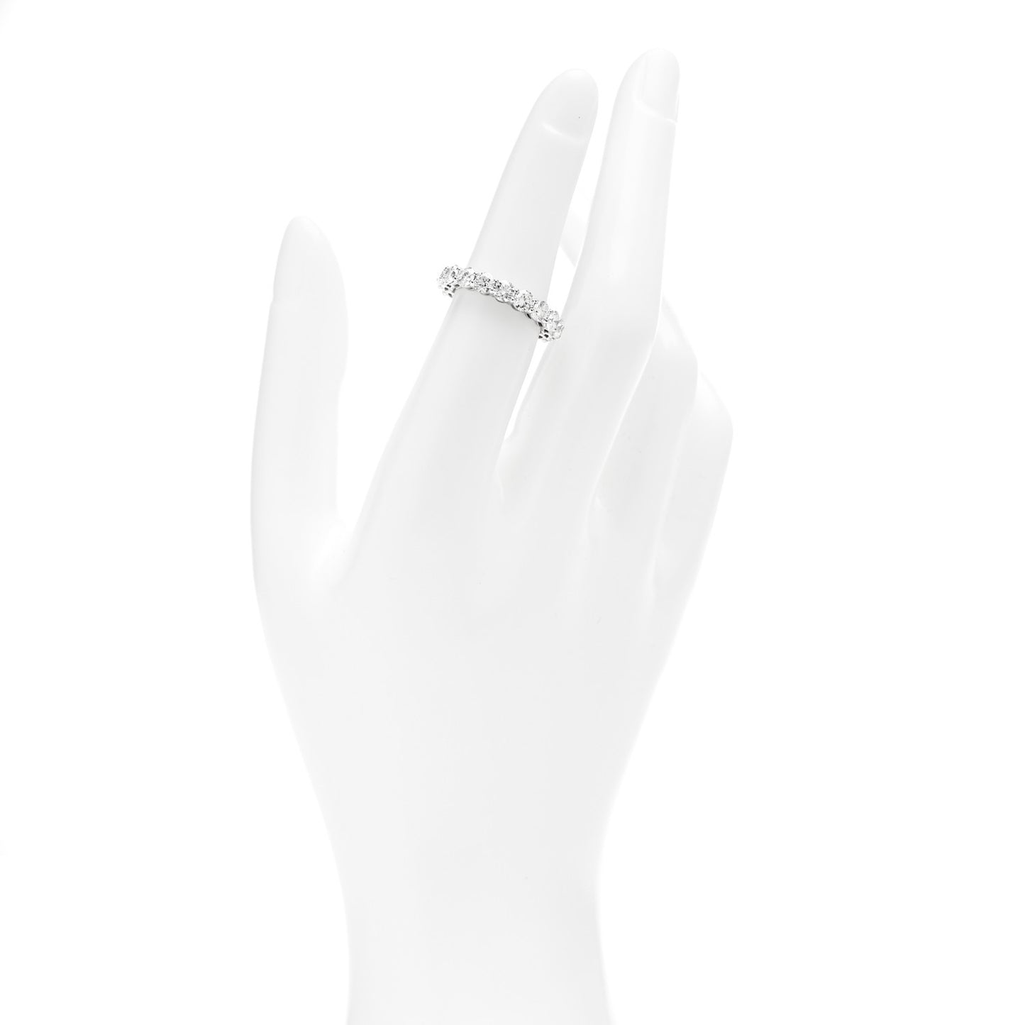 Platinum Diamond 3.7mm Embrace Eternity Band Ring 50 5.25