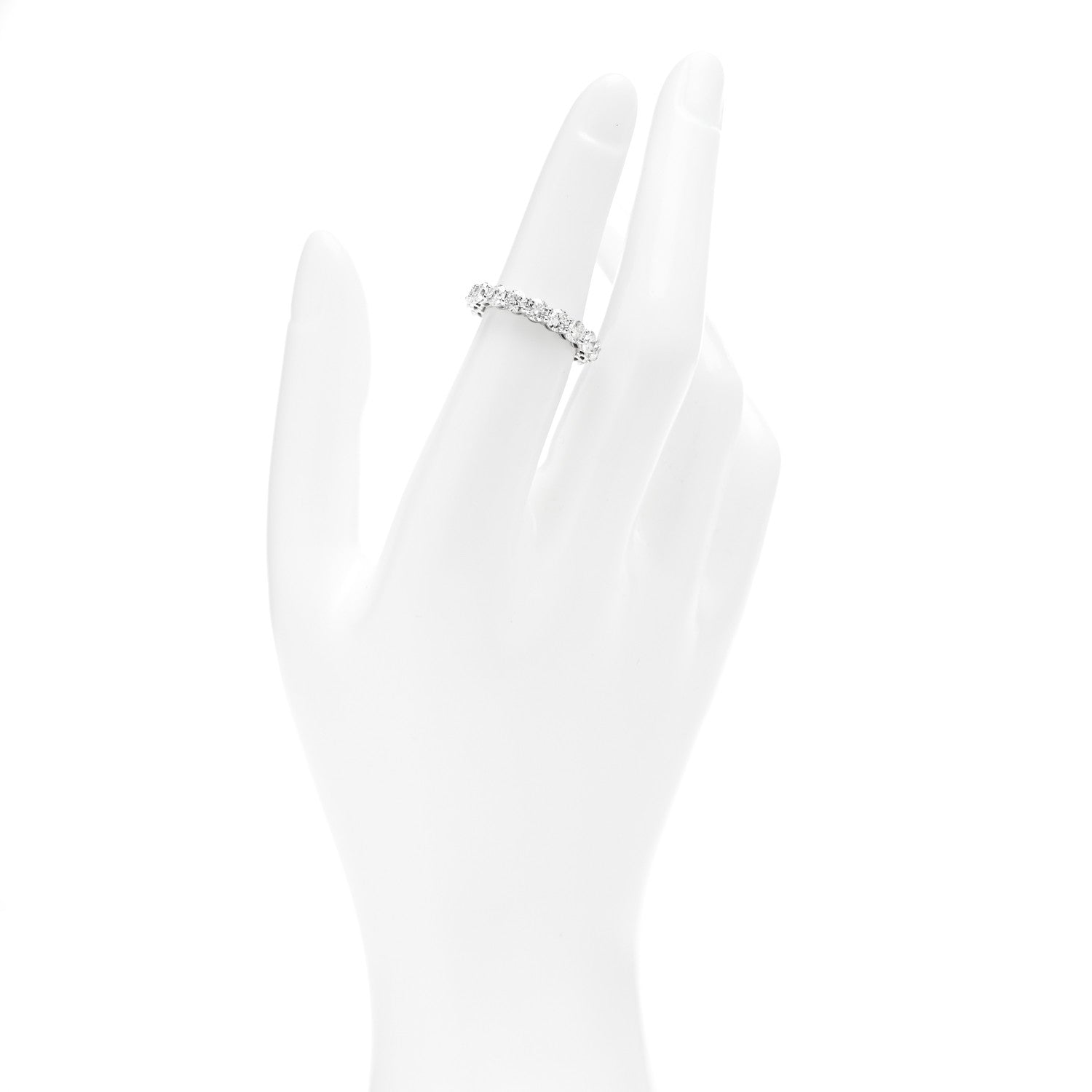 Tiffany Platinum Diamond 3.7mm Embrace Eternity Band Ring 50 5.25 2 of 5