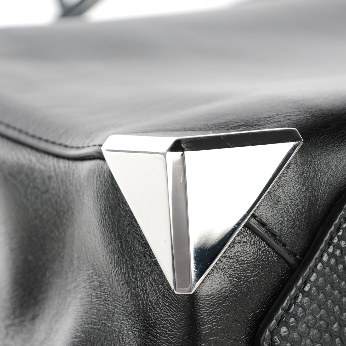 Calf Hair Prisma Skeletal Tote Black