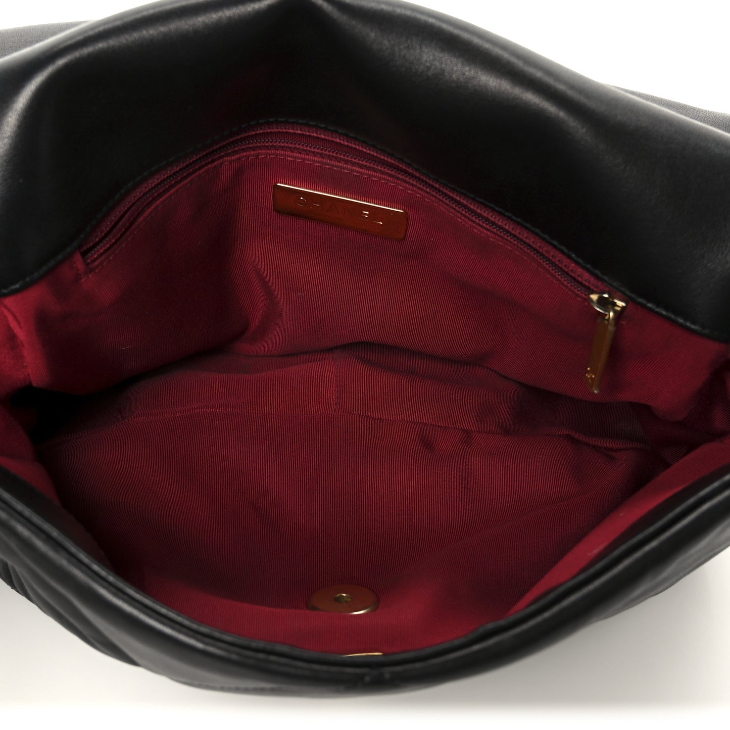 Lambskin Quilted Large Chanel 19 Flap Black