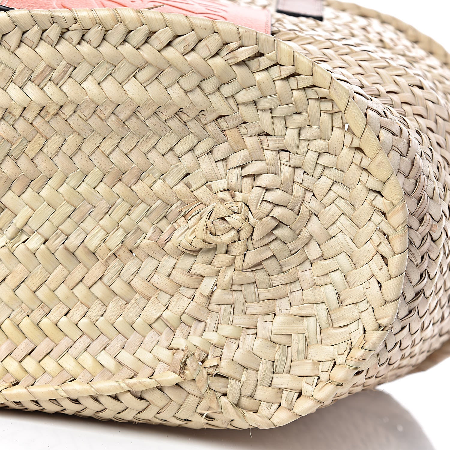 Loewe Raffia Basket Tote Bag Natural Tan Orange 10 of 15