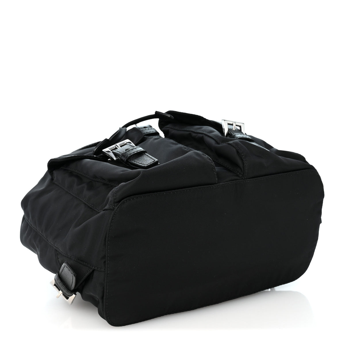 Re-Nylon Vela Saffiano Small Backpack Black