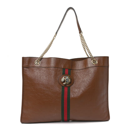 Gucci Calfskin Large Rajah Chain Tote Cuir 1 of 12