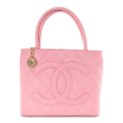 Chanel Caviar Medallion CC Tote Light Pink 1 of 10