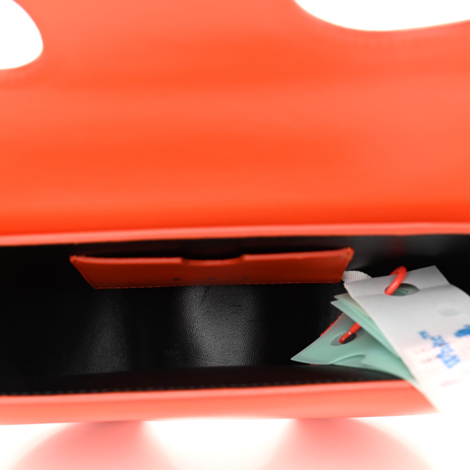 Off-White Calfskin Burrow Saddle Bag Orange 5 of 11