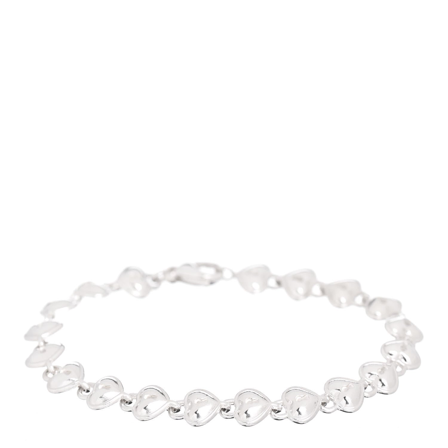 Tiffany Sterling Silver Heart Lock Link Bracelet 1 of 4