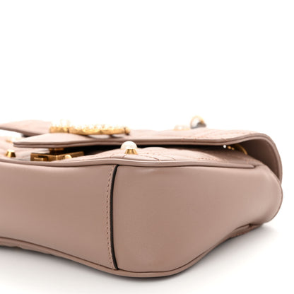 Gucci Calfskin Matelasse Studded Mini Pearly GG Marmont Shoulder Bag Porcelain Rose 10 of 10