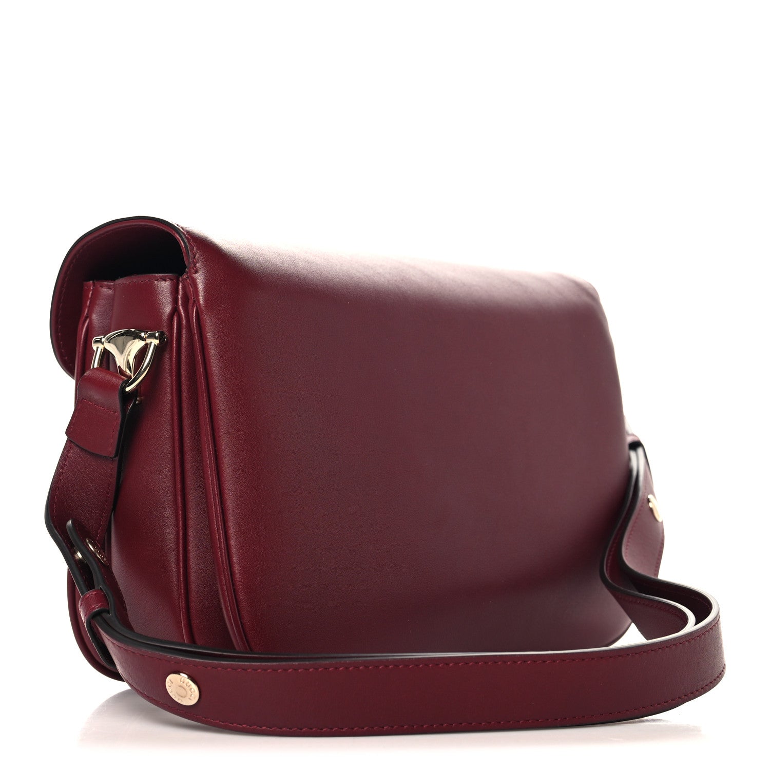 Gucci Arabella Calfskin Horsebit 1955 Soft Small Shoulder Bag Rosso Ancora 3 of 12