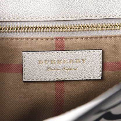 Burberry Soft Grain Calfskin L'oeil Print Medium Buckle Tote Limestone 9 of 12