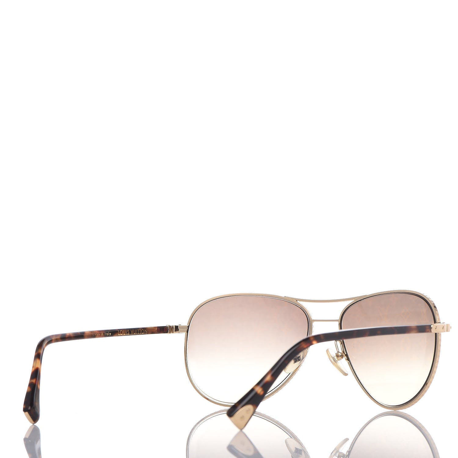 Louis Vuitton Conspiration Pilote Sunglasses Z0164U Gold 4 of 7