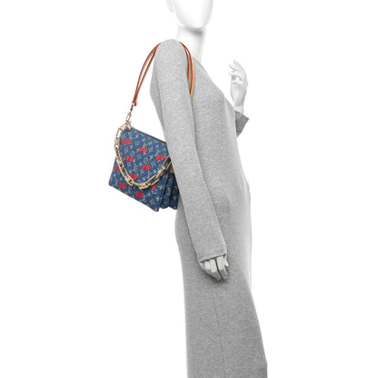 Louis Vuitton LV X TM Monogram Denim Cerises Coussin PM Blue 2 of 10