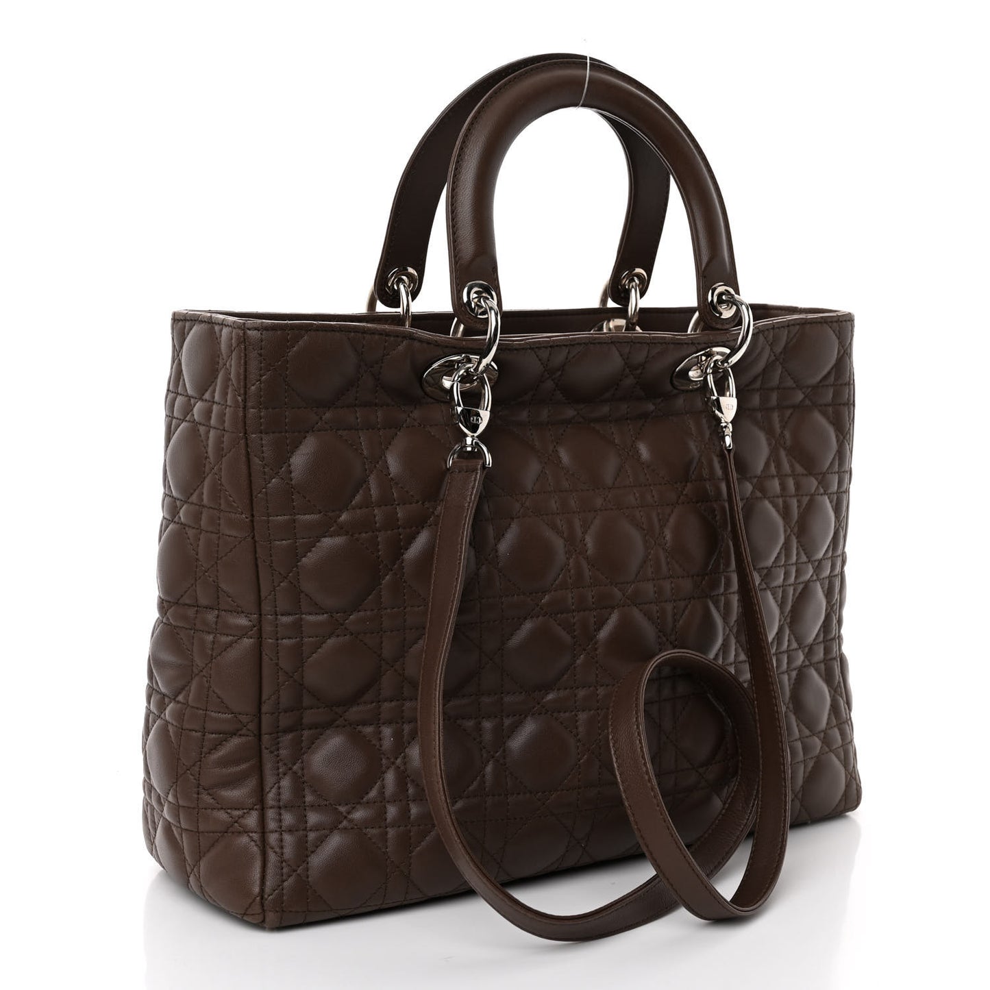 Lambskin Cannage Large Lady Dior Brown