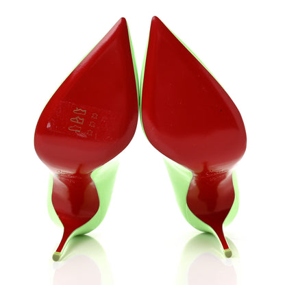 Christian Louboutin Patent Hot Chick 100 Pumps 38 Tropique 5 of 8