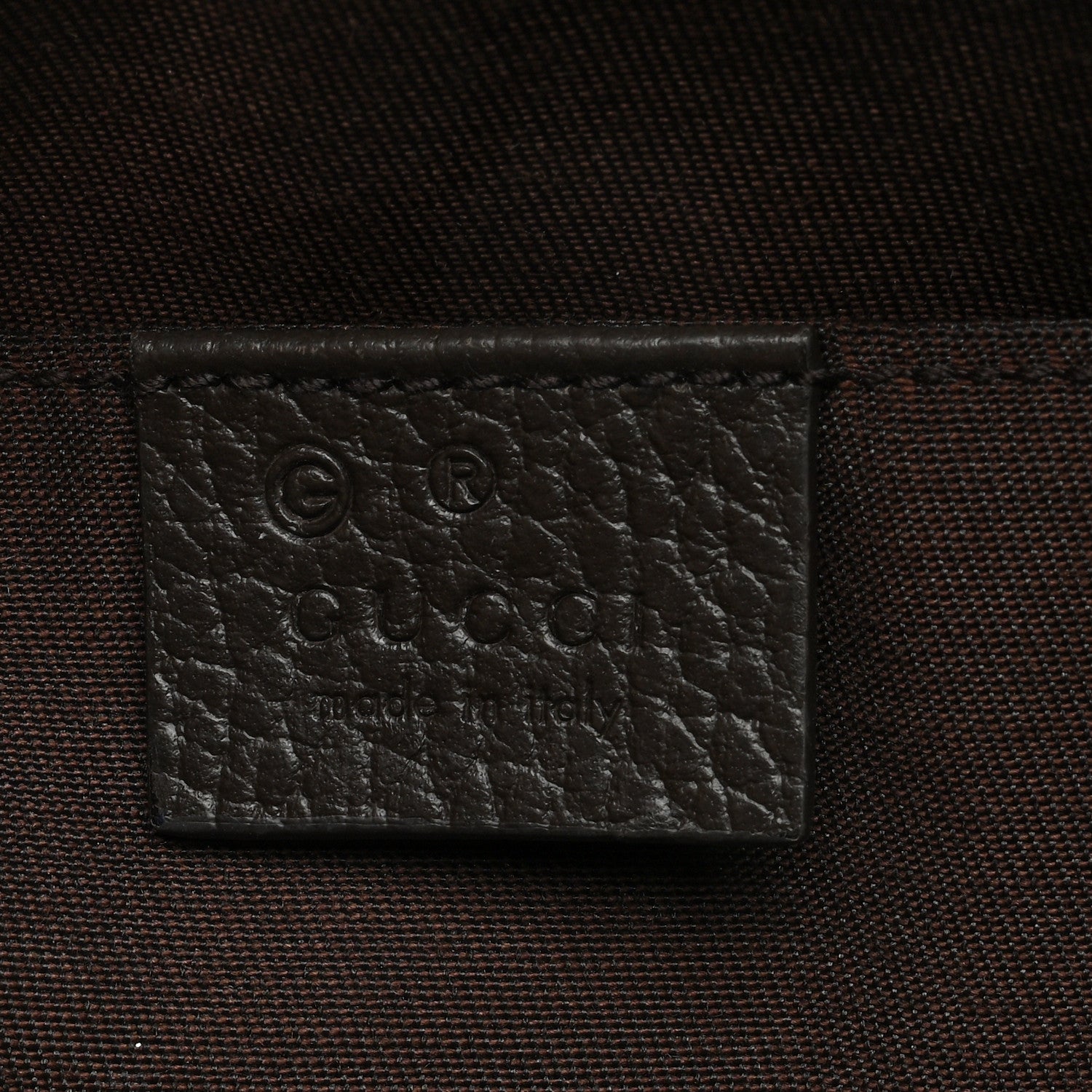 Gucci Monogram Dollar Calfskin Belt Bag Beige Ebony Testa di Moro Marrone Scuro 6 of 10