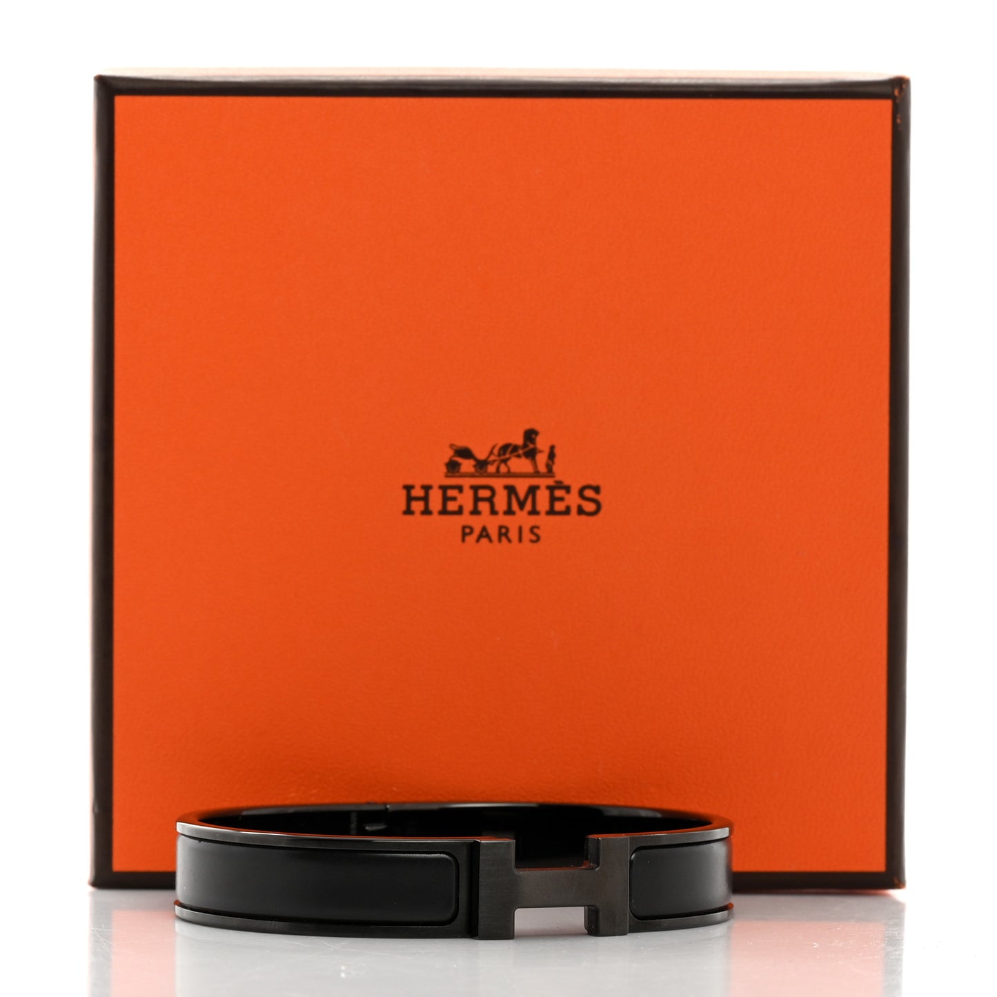 Matte Enamel Narrow Clic Clac HH Bracelet T4 So Black