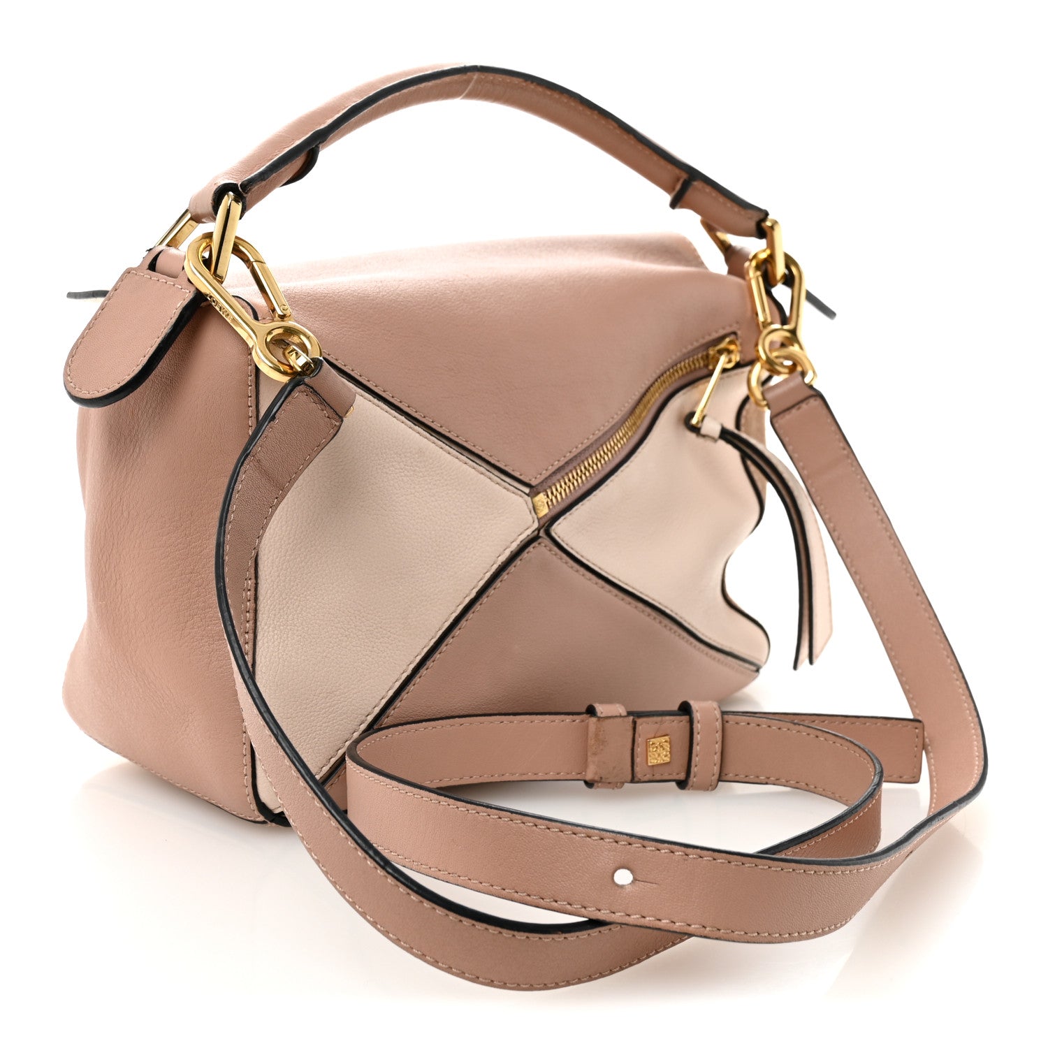 Loewe Calfskin Suede Small Puzzle Bag Blush 3 of 12
