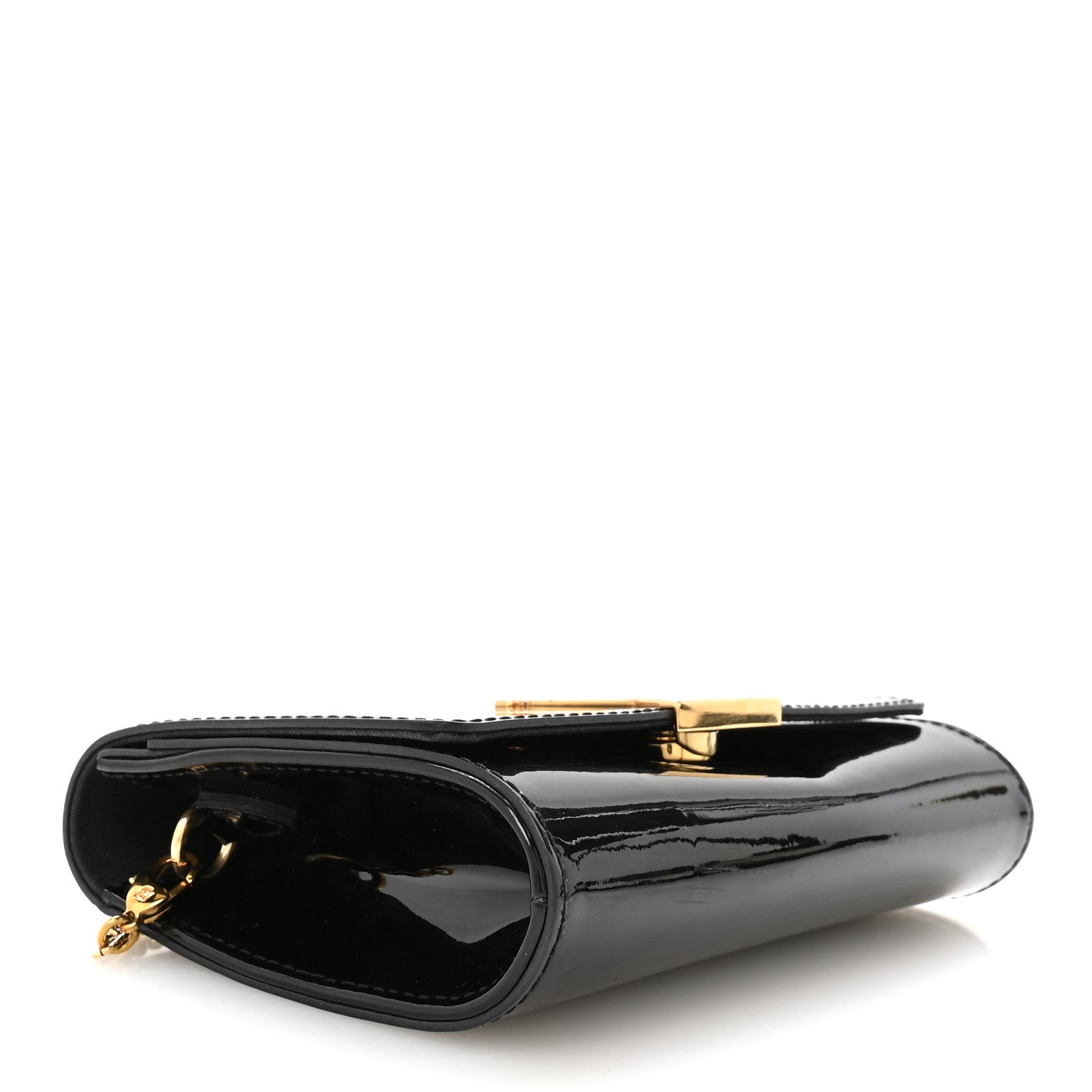 Louis Vuitton Patent Louise PM Chain Clutch Black 3 of 9