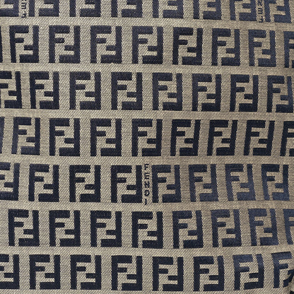 Fendi Zucchino Shopping Tote Navy 6 of 9