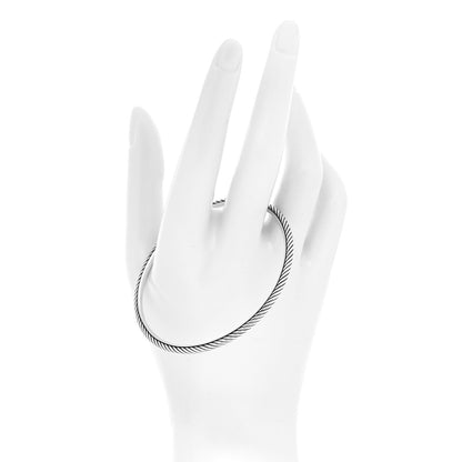 David Yurman Sterling Silver 2.5mm Cable Classics Bangle Bracelet 2 of 5