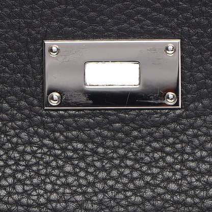 Hermes Taurillon Clemence Shoulder Kelly 40 Black 25 of 29