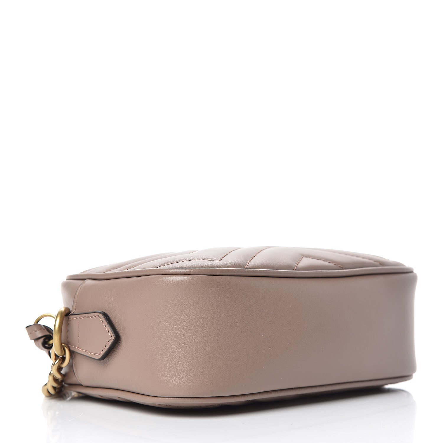 Gucci Calfskin Matelasse Mini GG Marmont Chain Shoulder Bag Nude 4 of 10