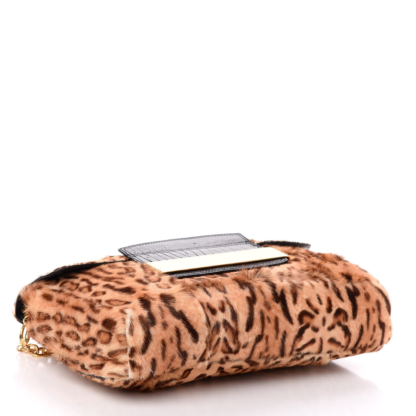 Pony Fur Wildcat Print Carolina Clutch Bag