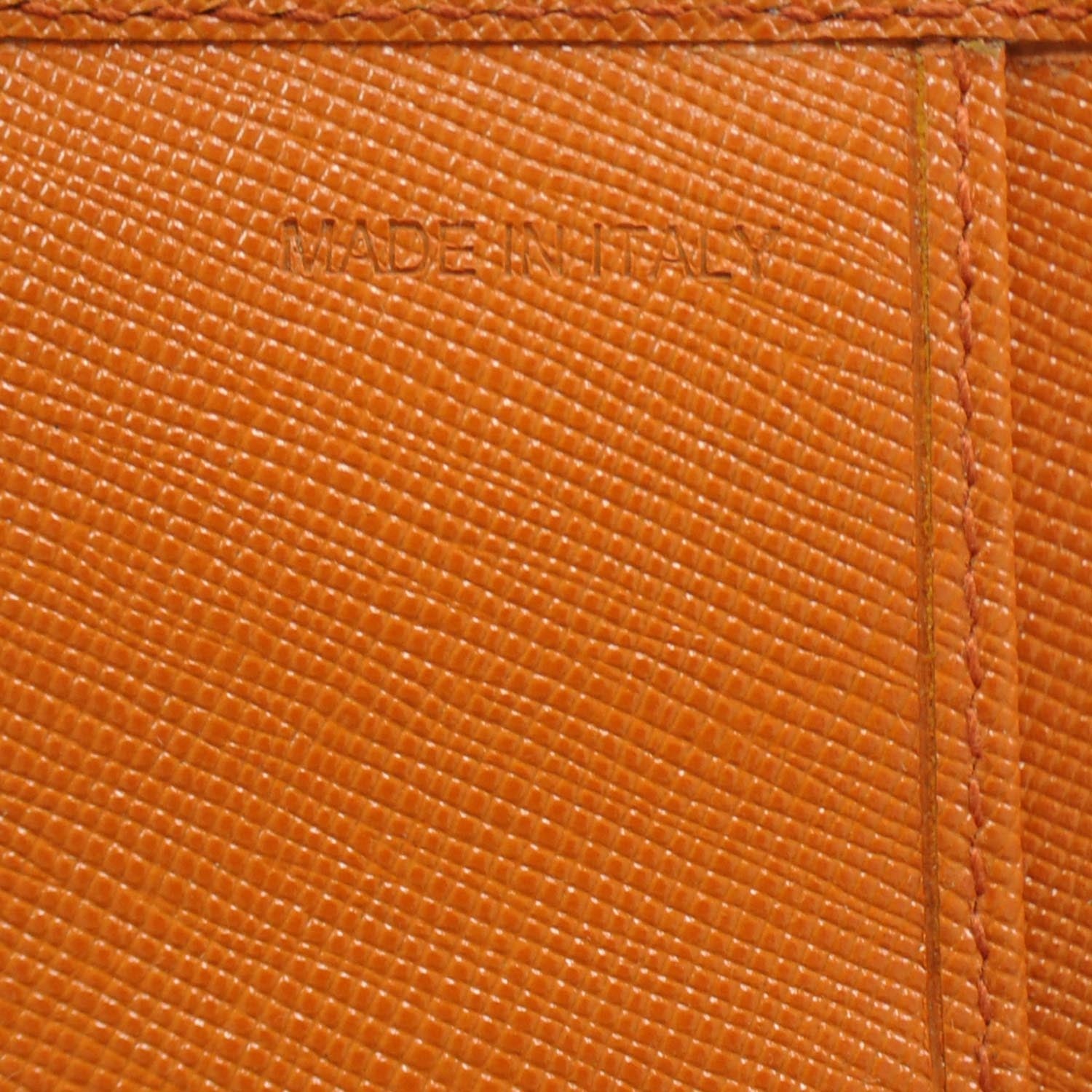 Prada Saffiano Card Holder Wallet Orange 8 of 9