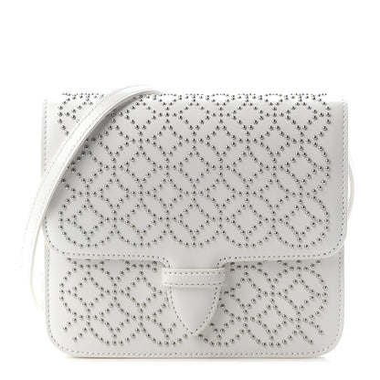 Alaia Calfskin Studded Arabesque Azzedine Messenger Flap White 1 of 7