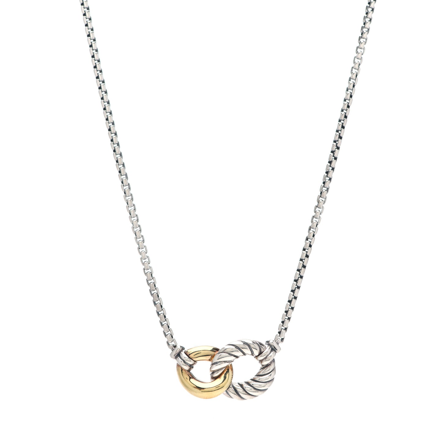 Sterling Silver 18K Yellow Gold Belmont Pendant Necklace