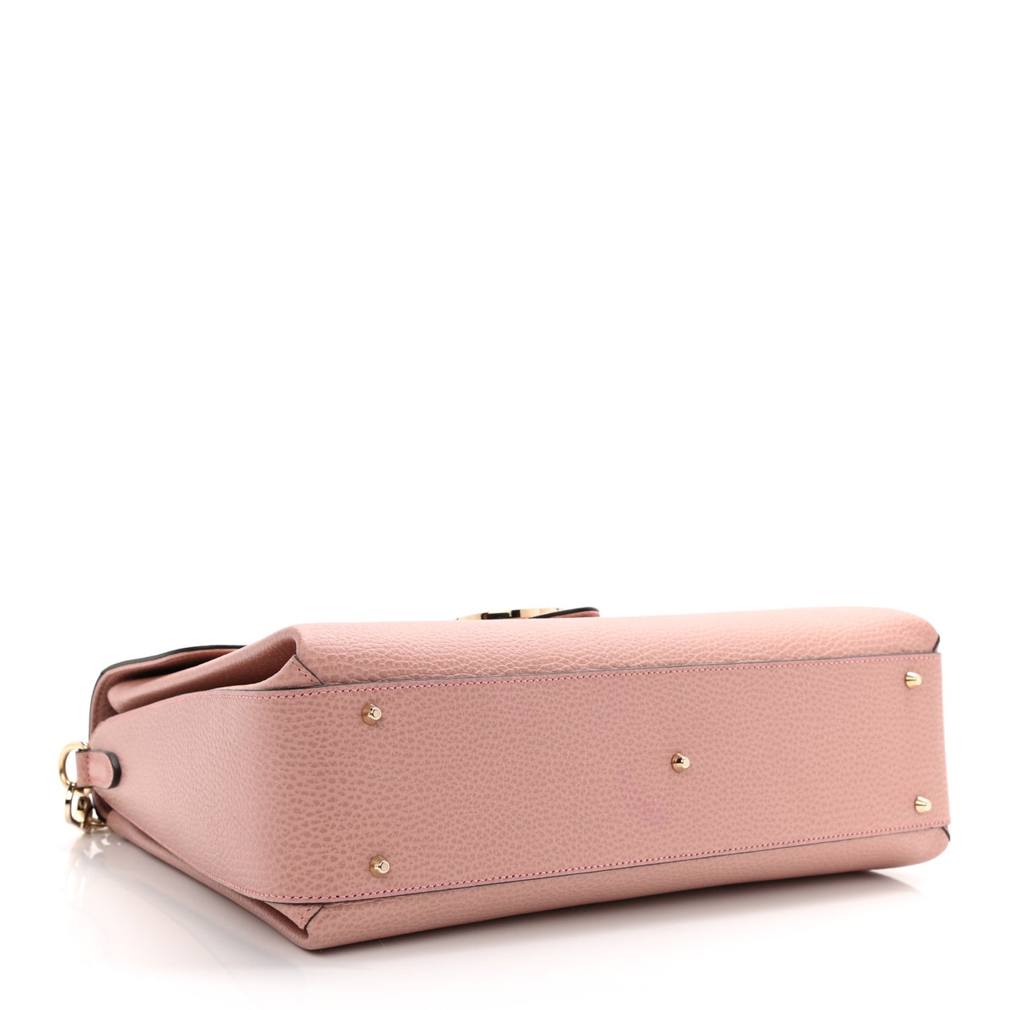 Dollar Calfskin Medium Interlocking G Top Handle Shoulder Bag Soft Pink
