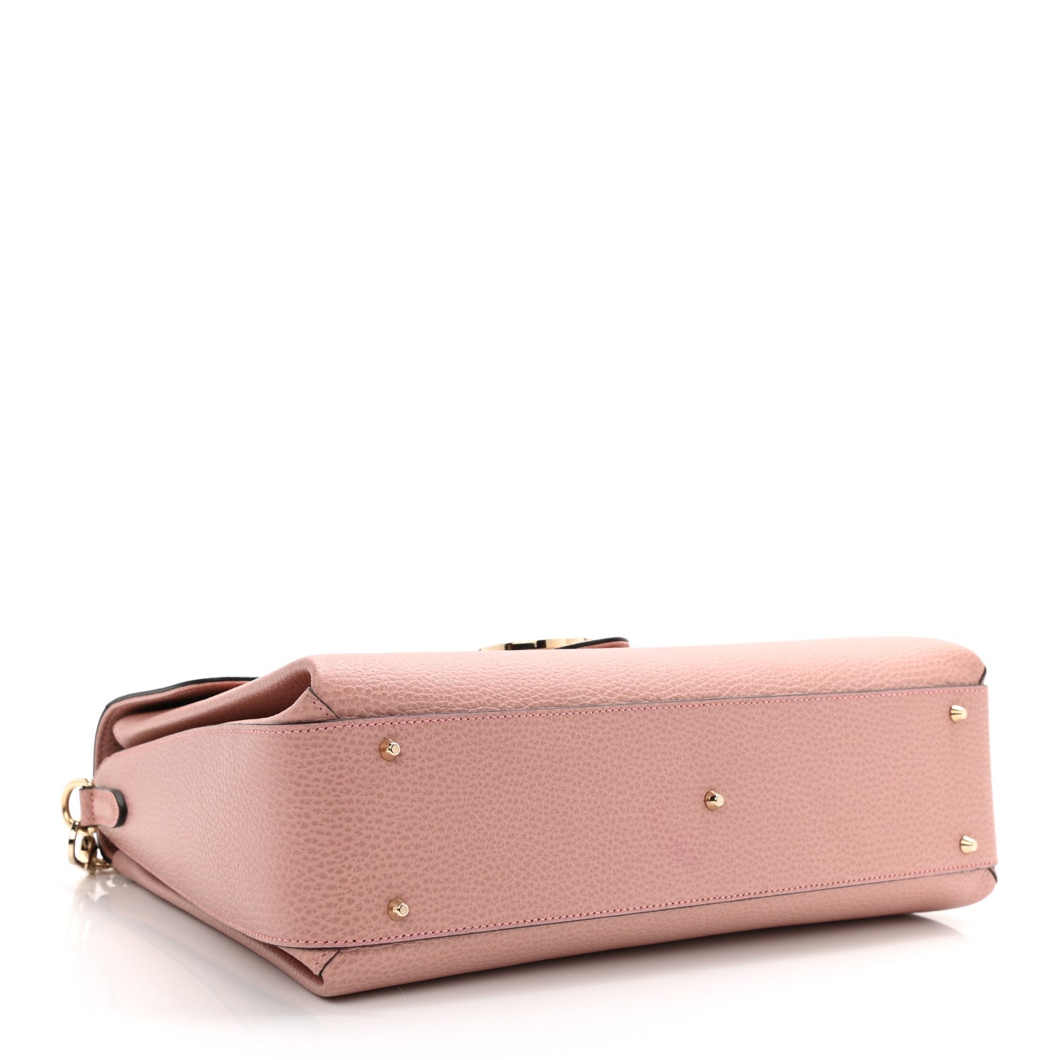 Gucci Dollar Calfskin Medium Interlocking G Top Handle Shoulder Bag Soft Pink 4 of 10