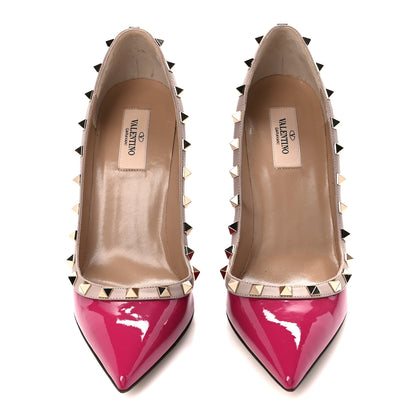 Valentino Garavani Patent Rockstud 100mm Pumps 39 Deep Cyclamin Poudre 2 of 9