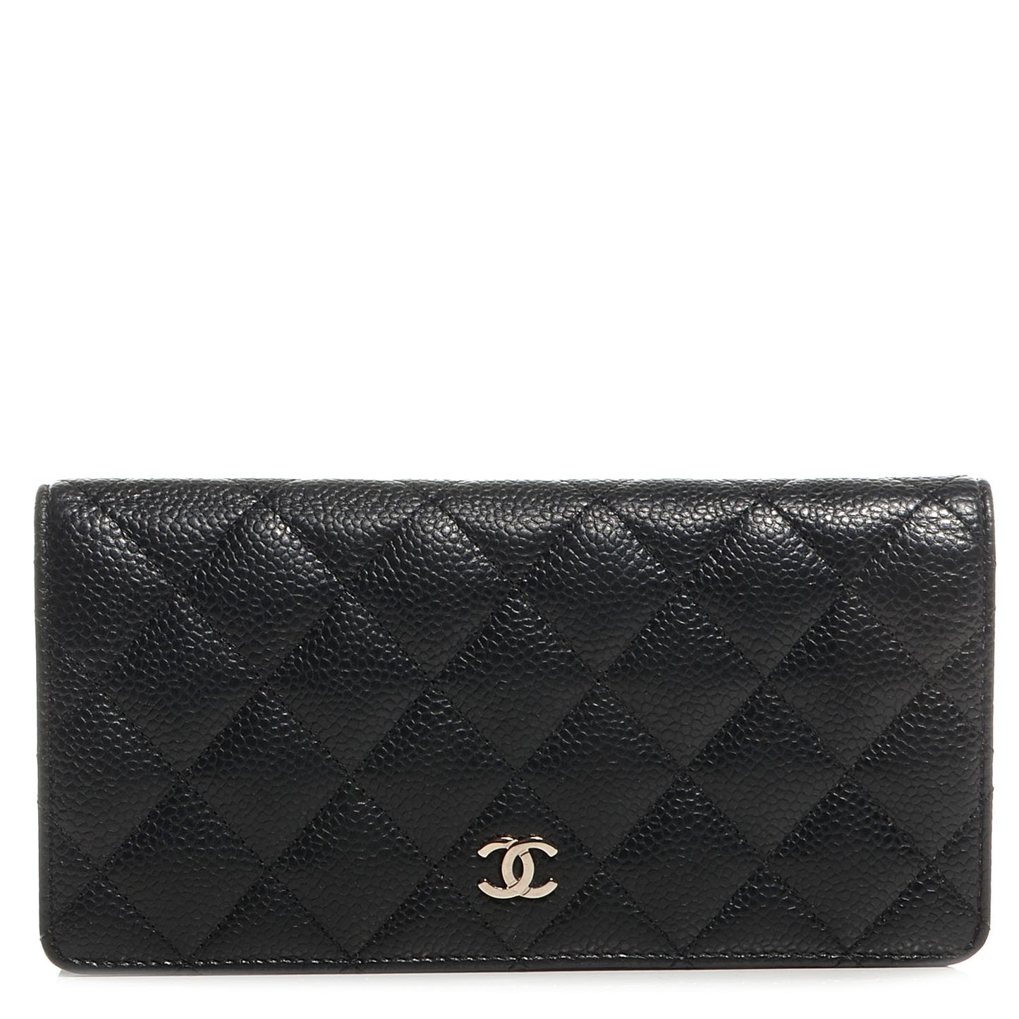 Caviar Quilted Yen Wallet Black