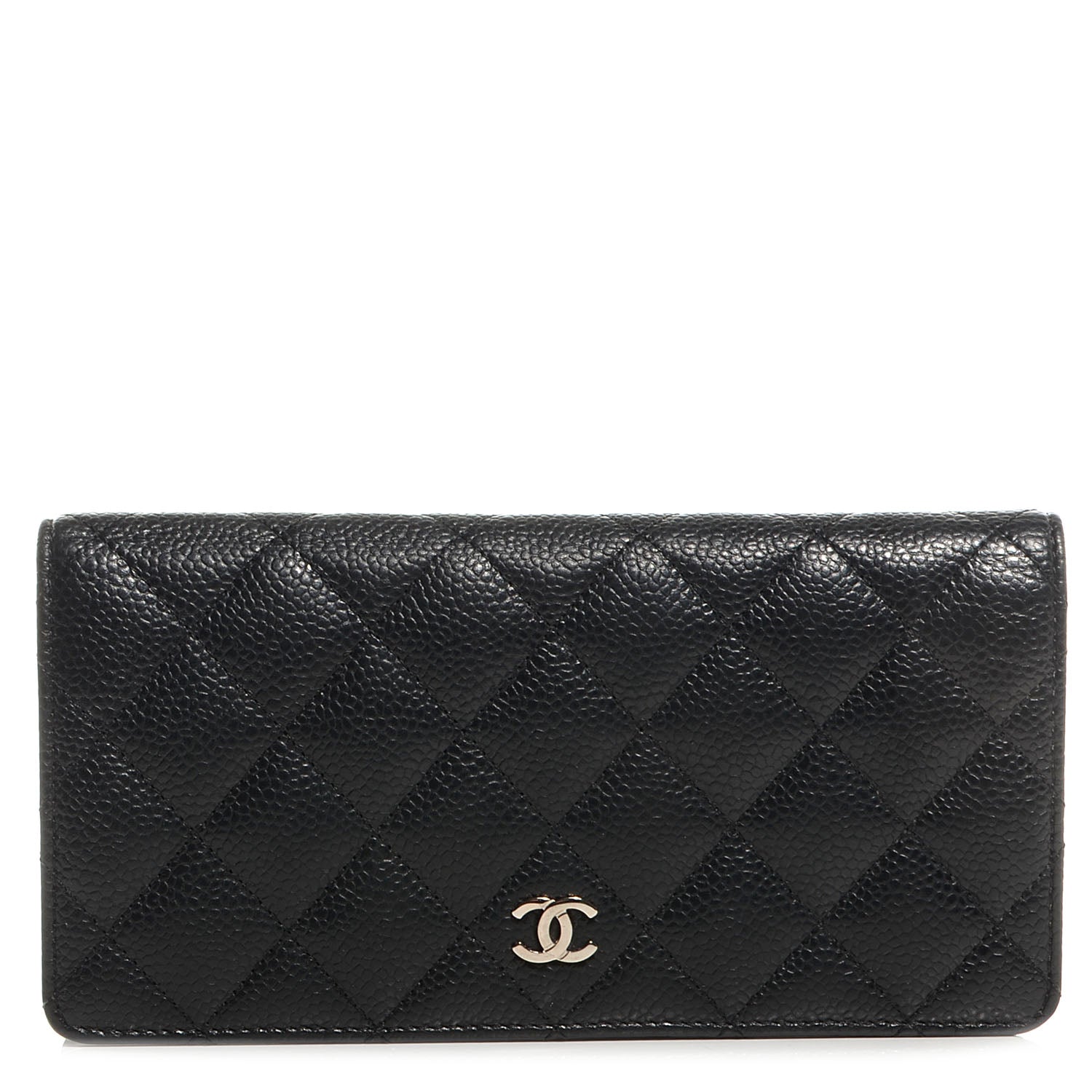 Chanel Caviar Quilted Yen Wallet Black 1 of 8