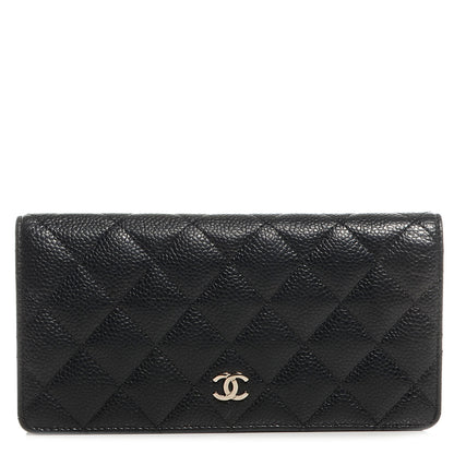 Chanel Caviar Quilted Yen Wallet Black 1 of 8