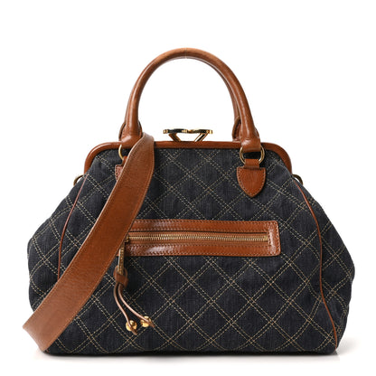 Marc Jacobs Denim Quilted Mini Stam Blue 1 of 10