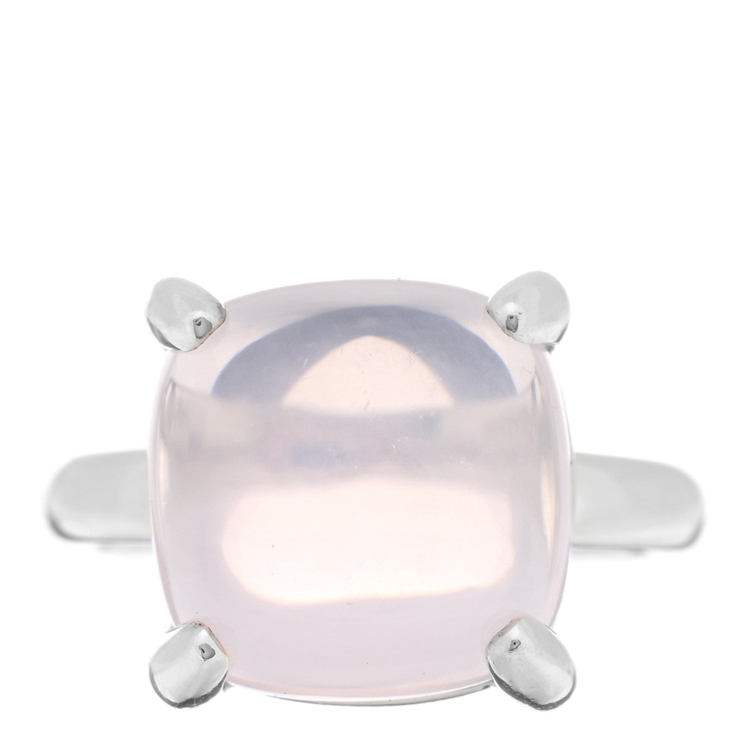 Tiffany Sterling Silver Rose Quartz 12mm Paloma's Sugar Stacks Ring 51 5.75 1 of 4