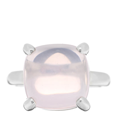 Tiffany Sterling Silver Rose Quartz 12mm Paloma's Sugar Stacks Ring 51 5.75 1 of 4
