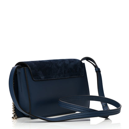 Chloe Suede Calfskin Small Faye Shoulder Bag Deep Ocean 2 of 12