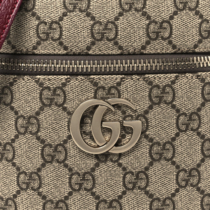 Gucci GG Supreme Monogram Ancora Calfskin Vanity Cosmetic Case Beige Ebony Rosso 11 of 13